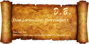 Damjanovics Bernadett névjegykártya