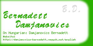 bernadett damjanovics business card